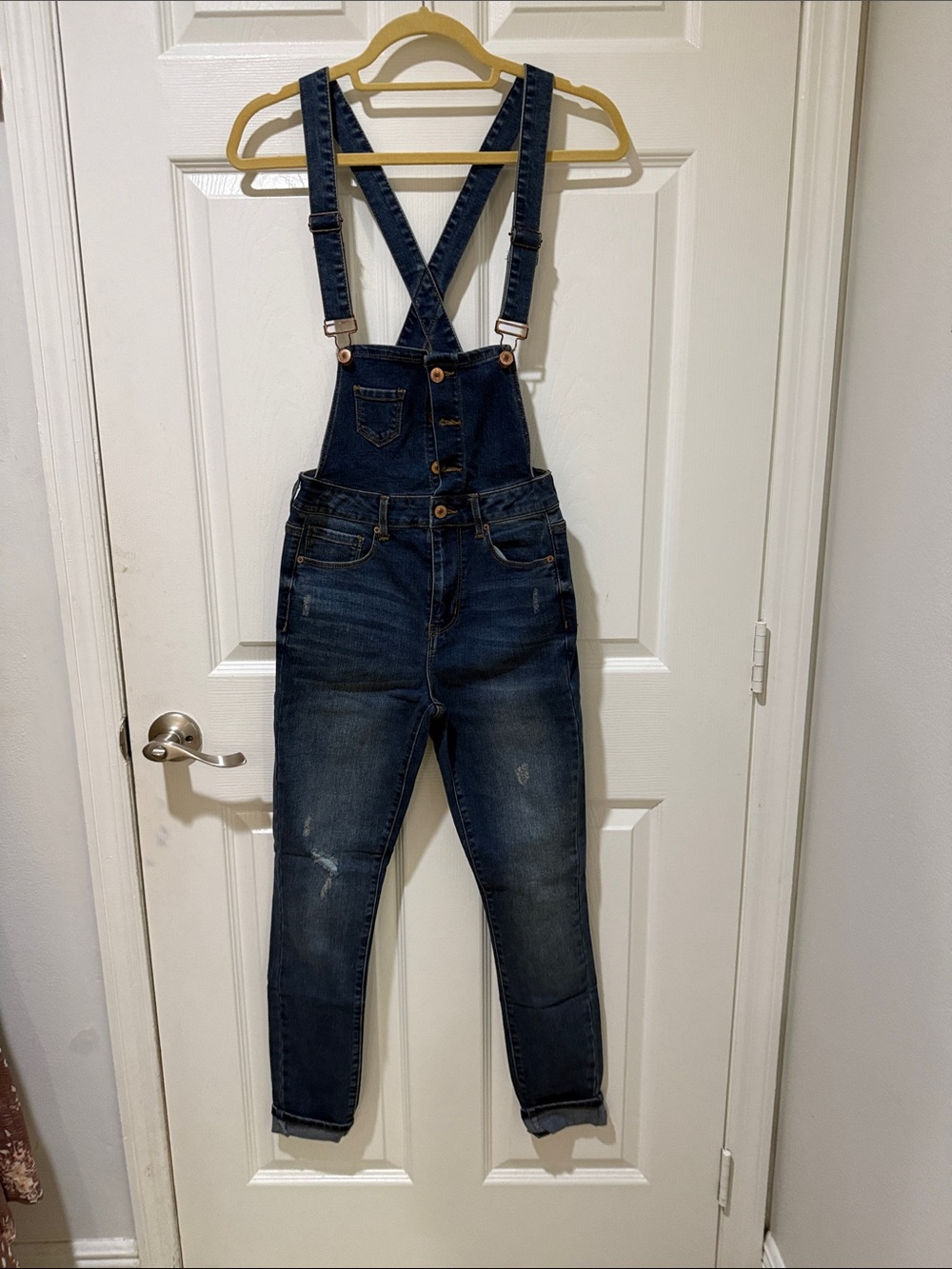 Forever 21 Dark Blue Denim Women's Overalls Jumpsuit